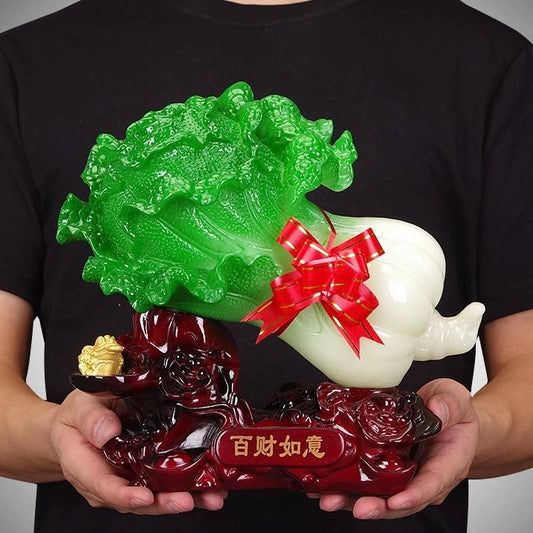 Lucky Cabbage Feng Shui Ornament - Wealth Accumulator"