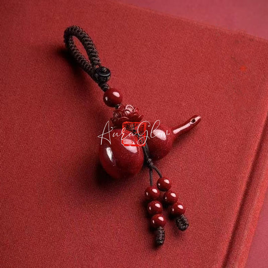 Cinnabar gourd pendant