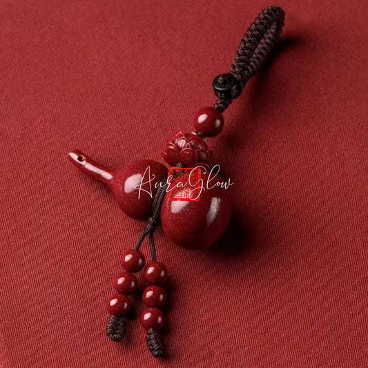 Cinnabar gourd pendant